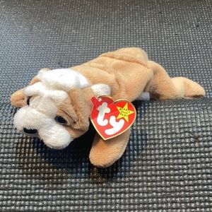 Vintage TY Beanie Baby “Wrinkles” Bulldog 4th Generation